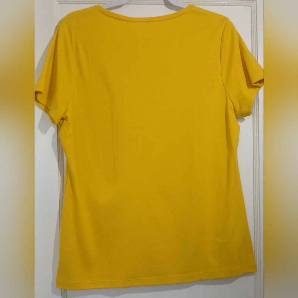 Charter Club Sunny Yellow Short Sleeve Tee NWT - Picture 4 of 4